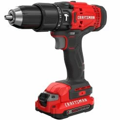 Deals 😍 Craftsman V20 1/2-in Cordless 🔨 Hammer Drill Kit with 20-Volt 1.3Ah Li-Ion Batteries - 1500 RPM - Keyless - 2-Speed 🔥