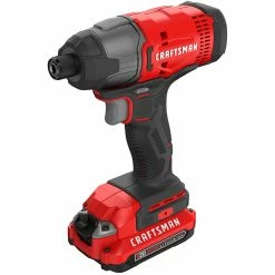 Cheap 😀 Craftsman V20 20-Volt Max 1.3Ah 1/4-in Cordless Impact Driver with Batteries and Charger - 2800 RPM - LED Light ⌛