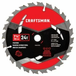 Deals 🔔 CRAFTSMAN Carbon Steel Circular Saw Blade - 7 1/4" x 24 Teeth ⭐