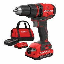 Outlet 👍 Craftsman V20 1/2-in Cordless Drill Kit - 1900 RPM - Brushless Motor - LED Light - Dual Speed Mode 🎁