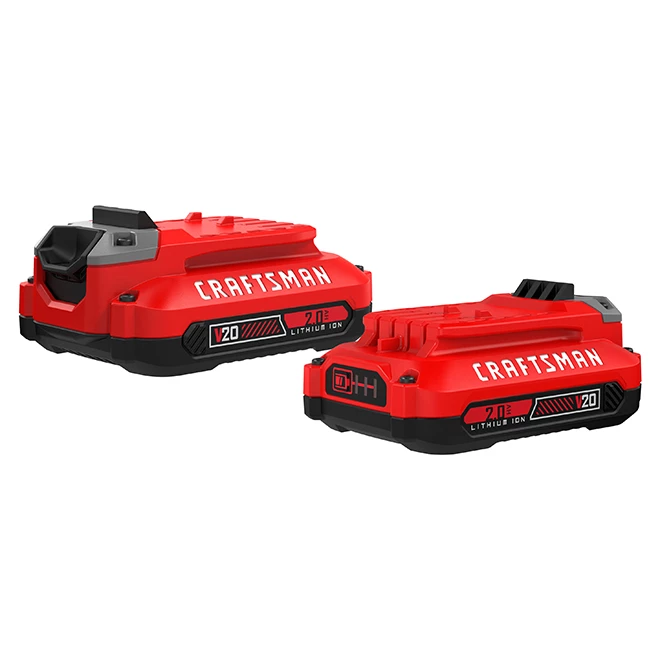 Buy 🌟 Craftsman V20 2-AH Lithium Ion Batteries - No Self-Discharge - 3-LED Light Indicator - 2 per Pack 🔥 1 Buy 🌟 Craftsman V20 2-AH Lithium Ion Batteries - No Self-Discharge - 3-LED Light Indicator - 2 per Pack 🔥