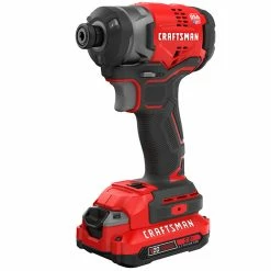 Discount 🌟 Craftsman 20-volt Cordless 1/4-in Impact Driver with Batteries and Charger - 2900 RPM - Variable Speed - Quick Change 👏