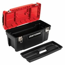 Discount 💯 CRAFTSMAN Plastic Tool Box - 16" - Red and Black 🤩 -CRAFTSMAN Sales 2022 00276586c L