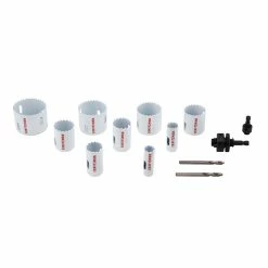 Discount 🔔 Craftsman 13-pc Arboured Hole Saw Set - Bi-metal - White - Suitable for Cutting Wood and Metal 👏