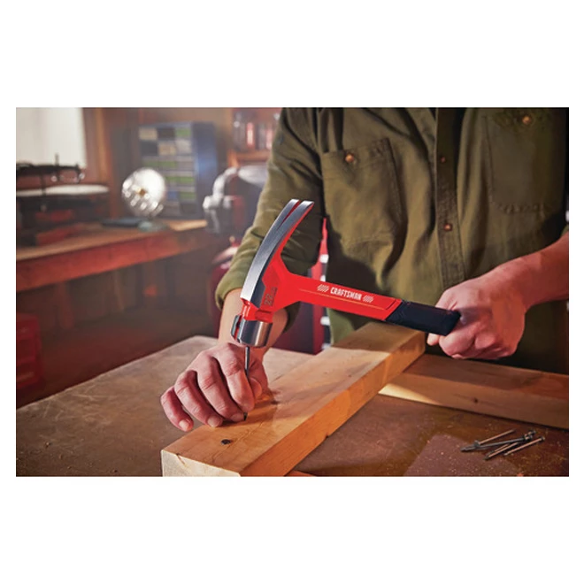 Budget ๐งจ CRAFTSMAN Framing ๐จ Hammer - 22 oz - Steel - Anti-Vibrations - Red and Black โญ 4 Budget ๐งจ CRAFTSMAN Framing ๐จ Hammer - 22 oz - Steel - Anti-Vibrations - Red and Black โญ - Image 4