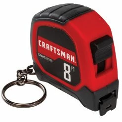Flash Sale 💯 CRAFTSMAN Pocket Measuring Tape with Key Ring - 8' ✔️ -CRAFTSMAN Sales 2022 00276632c L