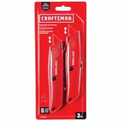 Outlet 🛒 Craftsman 3-Position Utility Knives - 5-in - Red - 2-Pack 🎉 -CRAFTSMAN Sales 2022 00276643c L