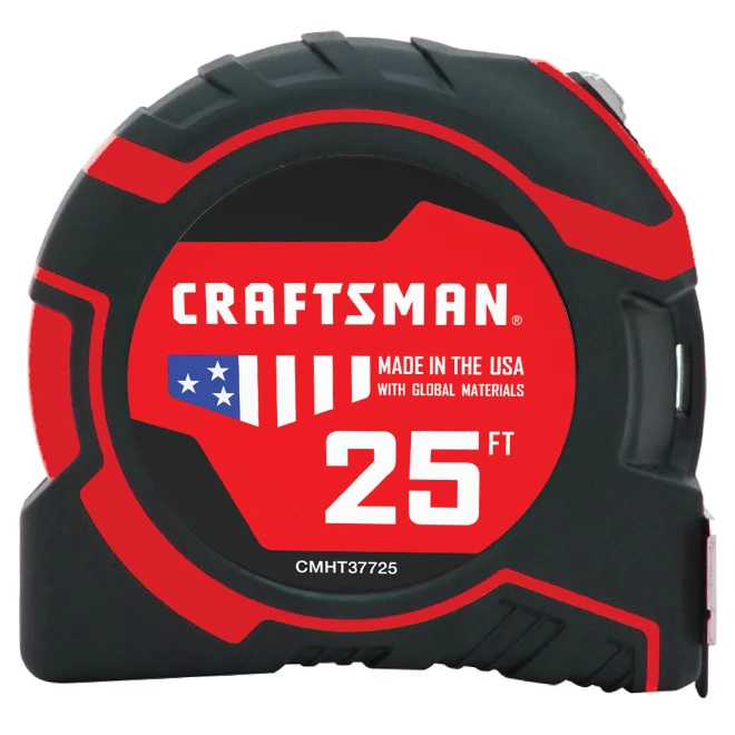 Brand new 🔔 CRAFTSMAN PRO-LOCK Measuring Tape - 1.25'' x 25' - Black/Red ⌛ 1 Brand new 🔔 CRAFTSMAN PRO-LOCK Measuring Tape - 1.25'' x 25' - Black/Red ⌛