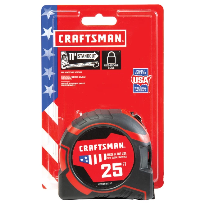 Brand new 🔔 CRAFTSMAN PRO-LOCK Measuring Tape - 1.25'' x 25' - Black/Red ⌛ 3 Brand new 🔔 CRAFTSMAN PRO-LOCK Measuring Tape - 1.25'' x 25' - Black/Red ⌛ - Image 3