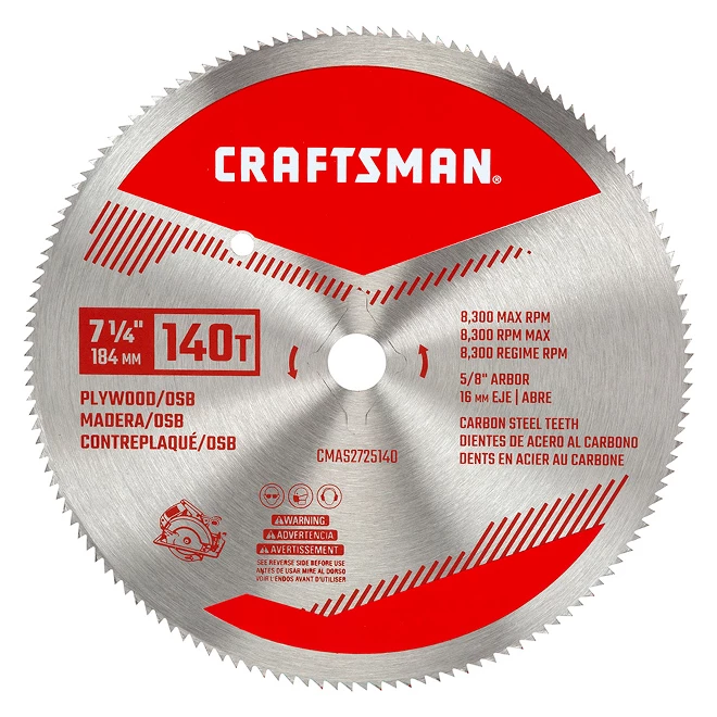 Deals ⭐ Craftsman Plywood Circular Saw Blade - 7 1/4-in Dia - 140T - High Speed Steel 🎁 1 Deals ⭐ Craftsman Plywood Circular Saw Blade - 7 1/4-in Dia - 140T - High Speed Steel 🎁