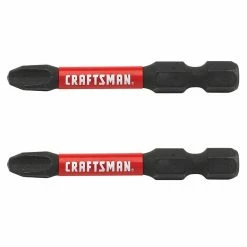 Outlet 😀 Craftsman Impact Rated Phillips Screwdriver Bits - 2-in x 1/4-in - Pack of 2 ❤️