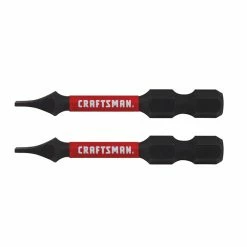Brand new π Craftsman Impact Rated Slotted Screwdriver Bits - 2-in - Black Oxide S2 Steel - Pack of 2 π