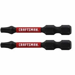 Top 10 🛒 Craftsman Impact Rated Torx-Head Impact Screw Drive Bits - T20 x 2-in L - Hex Shank - Black - 2 Per Pack 🧨