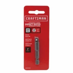 Cheap 🛒 Craftsman Impact Rated Socket Adapter - 1/4-in dia x 2-in L - Hex Shank - Black 🌟 -CRAFTSMAN Sales 2022 00276862c L