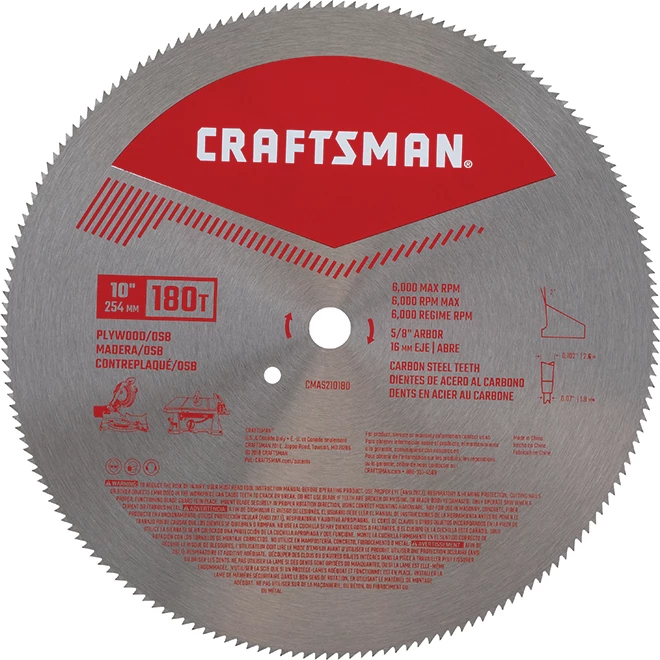 Buy 💯 Craftsman Plywood Circular Saw Blade - 10-in Dia - 180 Tooth - High Carbon Steel 🎁 1 Buy 💯 Craftsman Plywood Circular Saw Blade - 10-in Dia - 180 Tooth - High Carbon Steel 🎁