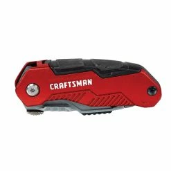 Best Sale ✨ Craftsman Folding Compact Utility Knife - 10 Blades - 4-in - Red and Silver 👏 -CRAFTSMAN Sales 2022 00276928c L