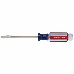 Best Pirce ⭐ CRAFTSMAN Steel Flat Blade Screwdriver - 3/16" x 4" - Blue/Red 😀