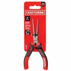 Outlet ✨ CRAFTSMAN Long-Nose Pliers - 5" - Mini - Steel - Red and Black 🧨 -CRAFTSMAN Sales 2022 00276982c L