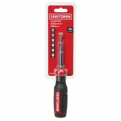 New 👍 CRAFTSMAN 6-Way Screwdriver - Steel - Red and Black 😀 -CRAFTSMAN Sales 2022 00277006c L