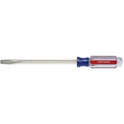 Best Pirce 😉 CRAFTSMAN Steel Flat Blade Screwdriver - 3/8" x 8" - Blue/Red 🔔