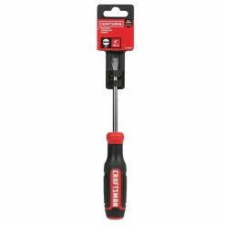 Best Sale 👍 CRAFTSMAN Slotted Screwdriver - Bi-Material - 1/4" x 4" - Red and Black 🧨 -CRAFTSMAN Sales 2022 00277054c L