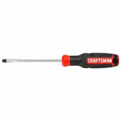 Promo ✔️ CRAFTSMAN Slotted Screwdriver - Bi-Material - 3/16" x 4" - Red and Black ⭐