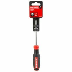Promo ✔️ CRAFTSMAN Slotted Screwdriver - Bi-Material - 3/16" x 4" - Red and Black ⭐ -CRAFTSMAN Sales 2022 00277081c L