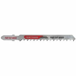 Cheapest 👍 Craftsman T-Shank Fast Cut Jigsaw Blades - 6 TPI - High-Carbon Steel - 2 Per Pack - 4-in L 🔥