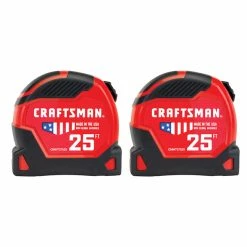 Deals ⌛ CRAFTSMAN Imperial Measuring Tapes - Set of 2 - 1.25-in x 25-ft 🤩