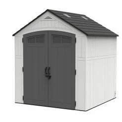 Hot Sale 🎁 Craftsman Garden Shed - Peppercorn Trim - 7-ft L x 7-ft W - Gable - Resin 👏